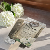 馬蹄紫陽花ウッド結婚式 プログラムハンドファン ハンドファン