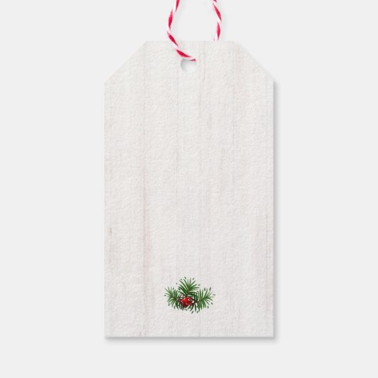 馬蹄緑の果実メリークリスマスの名前 ギフトタグ (裏面)