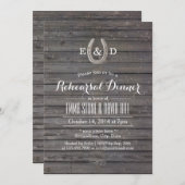 馬蹄舎素朴の木材リハーサルディナー 招待状 (正面/裏面)