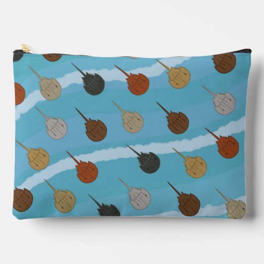 馬蹄蟹の海波 アクセサリーポーチ (正面)