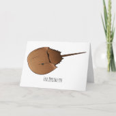 馬蹄蟹の漫画イラストレーション カード (正面)