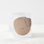 馬蹄蟹の漫画イラストレーション フロストグラスマグカップ (正面左)