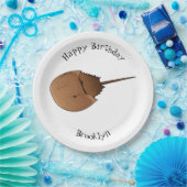 馬蹄蟹の漫画イラストレーション ペーパープレート (パーティー)