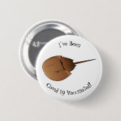 馬蹄蟹の漫画イラストレーション 缶バッジ (正面&裏面)