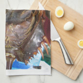 馬蹄蟹…タイアジア通り食品 キッチンタオル (四つ折り)