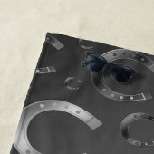 馬蹄鉄，銀，パターン灰色，運，パターン，グレース ビーチタオル (インサイチュ)