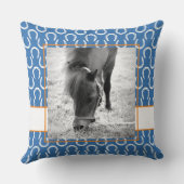 馬蹄青馬ペット名フォトキープサケ クッション (裏面)