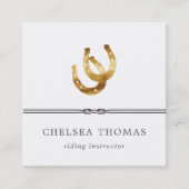 馬蹄類 |エクエストリアンセンターライディングインストラクター スクエア名刺 (正面)