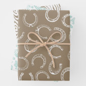 馬蹄類、ペイズリー、木材包み紙シート ラッピングペーパーシート (インサイチュ)