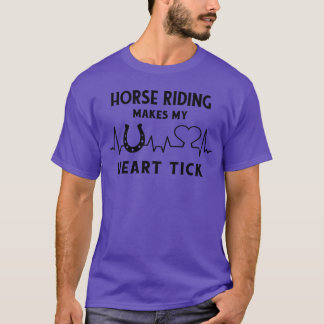 馬蹄馬の逆乗馬馬 Tシャツ