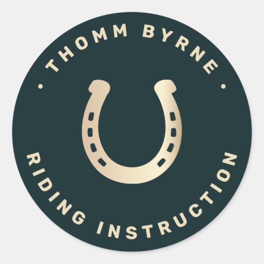 馬蹄馬クラシック丸シール ラウンドシール (正面)