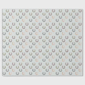 馬蹄馬パターン(の模様が)ある乗り馬競馬団 ラッピングペーパー (フラット)