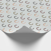 馬蹄馬パターン(の模様が)ある乗り馬競馬団 ラッピングペーパー (角)