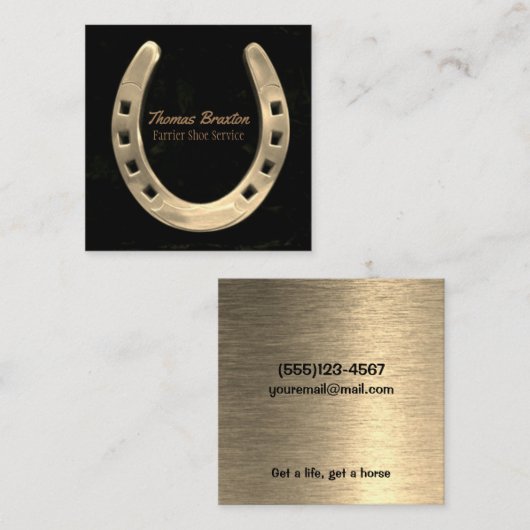 馬蹄馬フェリアサービス スクエア名刺 (正面/裏面)