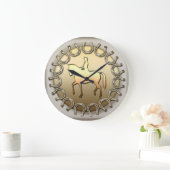 馬蹄馬ライダーと馬蹄類 ラージ壁時計 (ホーム)