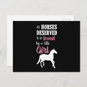 馬蹄馬乗馬ことわざギフトアイディア ポストカード (正面/裏面)