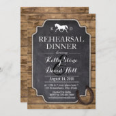 馬蹄馬素朴のリハ結婚ーサルディナー 招待状 (正面/裏面)