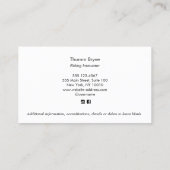 馬蹄馬素朴名刺 名刺 (裏面)