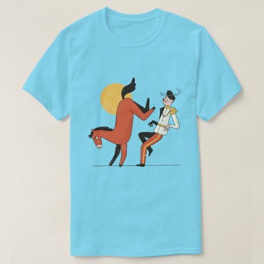 馬蹴り騎手Tシャツ Tシャツ (デザイン正面)