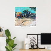 馬車とジプシーのキャンプ – ビンセント・ヴァン・ゴッホ ポスター (ホームオフィス)