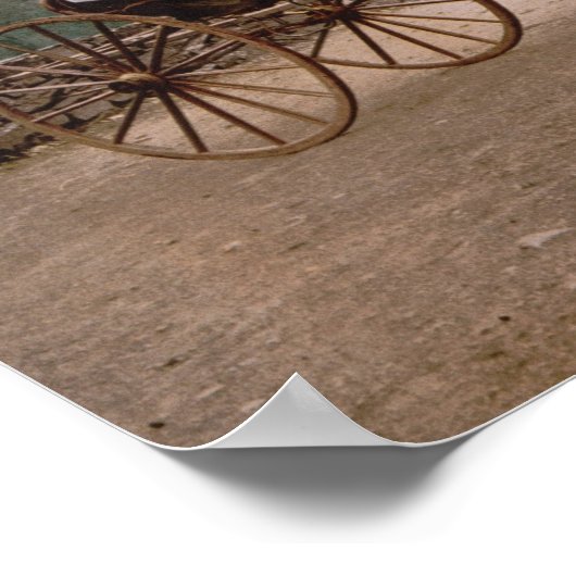 馬車に乗ったノルウェーの女描性 ポスター (角)