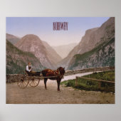 馬車に乗ったノルウェーの女描性 ポスター (正面)