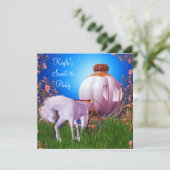 馬車のお姫様誕生日パーティー 招待状 (スタンド正面)