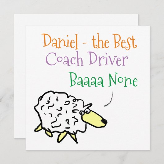 馬車のデザインをする者のためのヒツジ シーズンカード (正面/裏面)