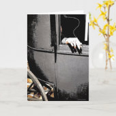 馬車の女性 カード (黄色い花)