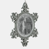 「馬車の家」 スノーフレークピューターオーナメント (左)