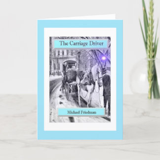 馬車の運転手、折り畳まれたグリーティングカード カード