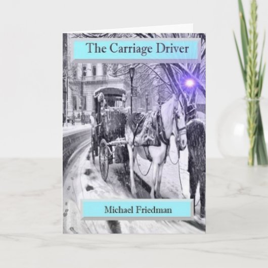 馬車の運転手、美しいグリーティングカード カード (正面)