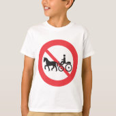 馬車乗り入れ禁止標識 Tシャツ (正面)