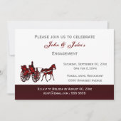 馬車婚約記念日 招待状 (正面)