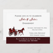 馬車婚約記念日 招待状 (正面/裏面)