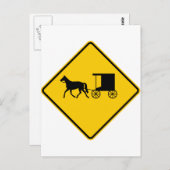 馬車描交通標識 ポストカード (正面/裏面)