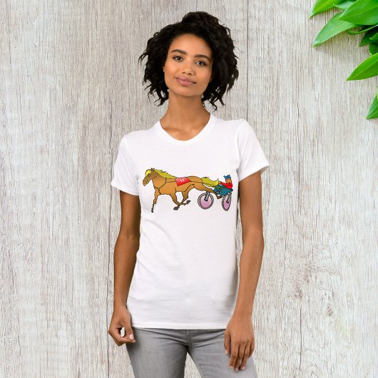 馬車競馬の馬と騎手 Tシャツ