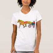 馬車競馬の馬と騎手 Tシャツ (正面)