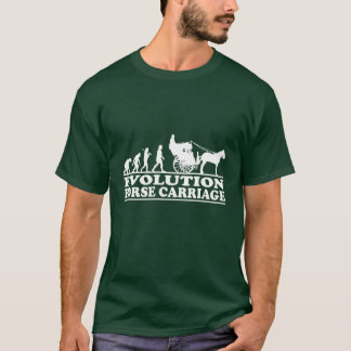 馬車運転進化型ギフトアイディア おもしろい Tシャツ
