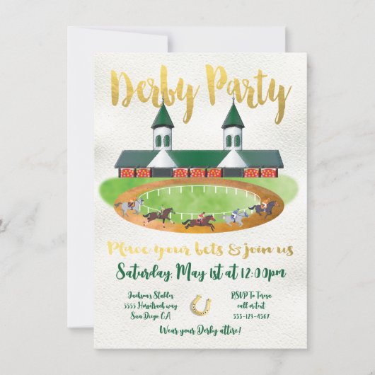馬車馬厩舎レーシングダービーパーティー 招待状 (正面)