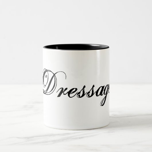 馬車馬及びライダーシルエット ツートーンマグカップ (中央)