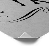 馬車馬及びライダーシルエット ポスター (角)