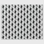 馬車馬及びライダーシルエット ラッピングペーパー (フラット)