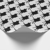 馬車馬及びライダーシルエット ラッピングペーパー (角)