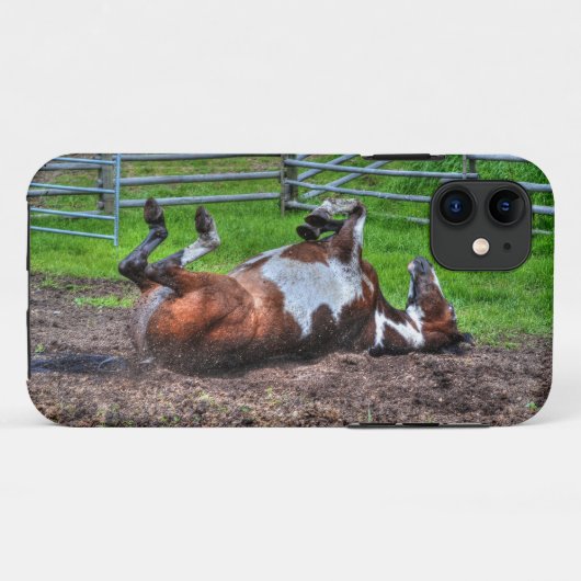 馬転が絵を描好きウマ科の向けS Horse写真 Case-Mate iPhoneケース (裏面(横))