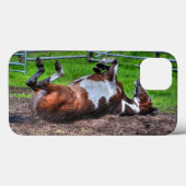 馬転が絵を描好きウマ科の向けS Horse写真 Case-Mate iPhoneケース (裏面 (横))