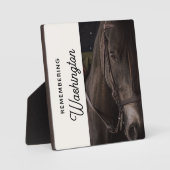 馬追悼ウマ科の記念写真 フォトプラーク (正面)