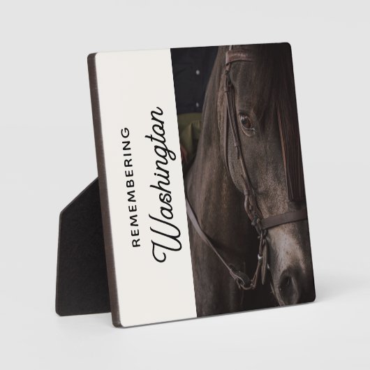 馬追悼ウマ科の記念写真 フォトプラーク (正面)