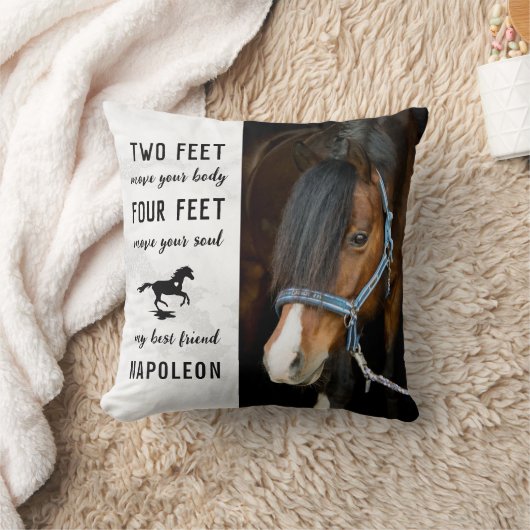 馬追悼パーソナライズされた記ウマ科の碑 クッション (ブランケット)