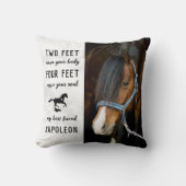 馬追悼パーソナライズされた記ウマ科の碑 クッション (正面)